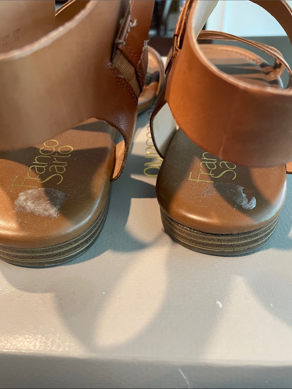 Franco Sarto size 8M brown leather sandals - Picture 5 of 8